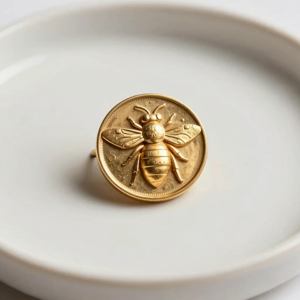 Heritage Hive Honeybee Brooch