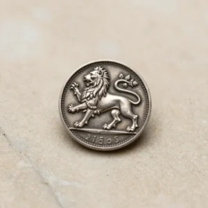 Monarch Crest Coin Brooch