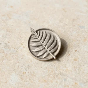 Botanical Fern Coin Brooch
