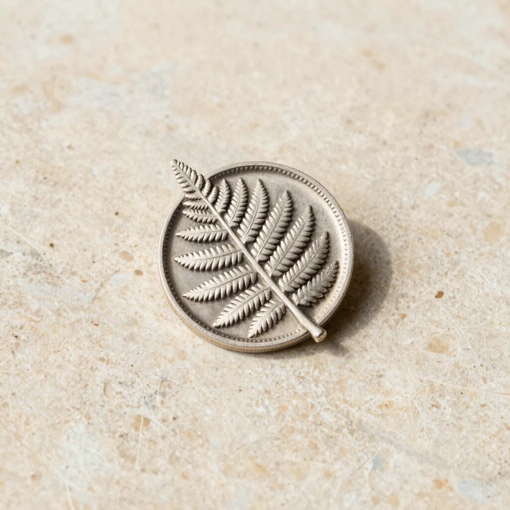 Botanical Fern Coin Brooch